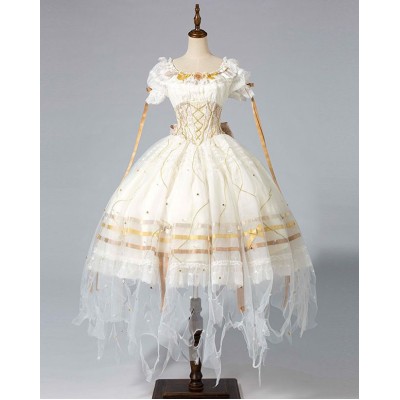 Classical Puppets Giselle White Gold Ghost Bridal One Piece(Leftovers/Full Payment Without Shipping)